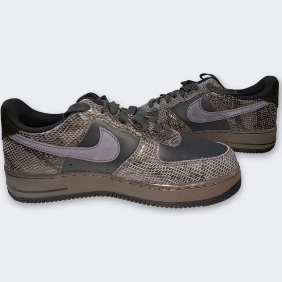 Nike Air Force 1 ’07 LV8 Off Noir Carbon Snakeskin Shoes Mens Size 11 HF2898-001 - Picture 6 of 13